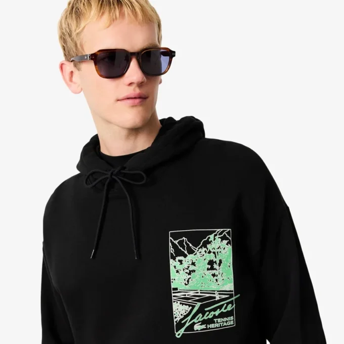 Herren-Fleece-Hoodie mit Aufdruck