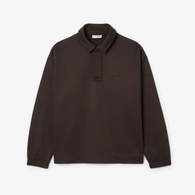 Herren-Fleece-Poloshirt in lockerer Passform
