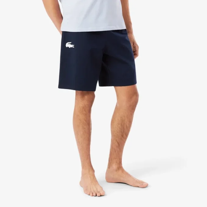 Herren-Fleece-Pyjama-Shorts in gerader Passform