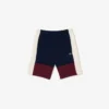 Herren-Fleece-Shorts in Regular Fit mit Colorblock-Design