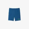 Herren-Fleece-Shorts in Regular Fit mit Washed-Effekt und Print