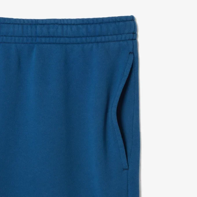Herren-Fleece-Shorts in Regular Fit mit Washed-Effekt und Print