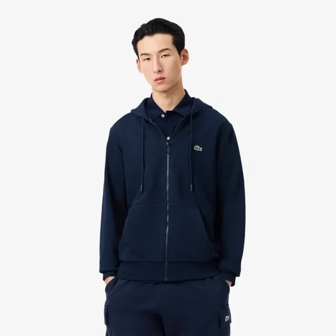 Herren-Fleece-Sweatshirt mit Reißverschluss in klassischer Passform