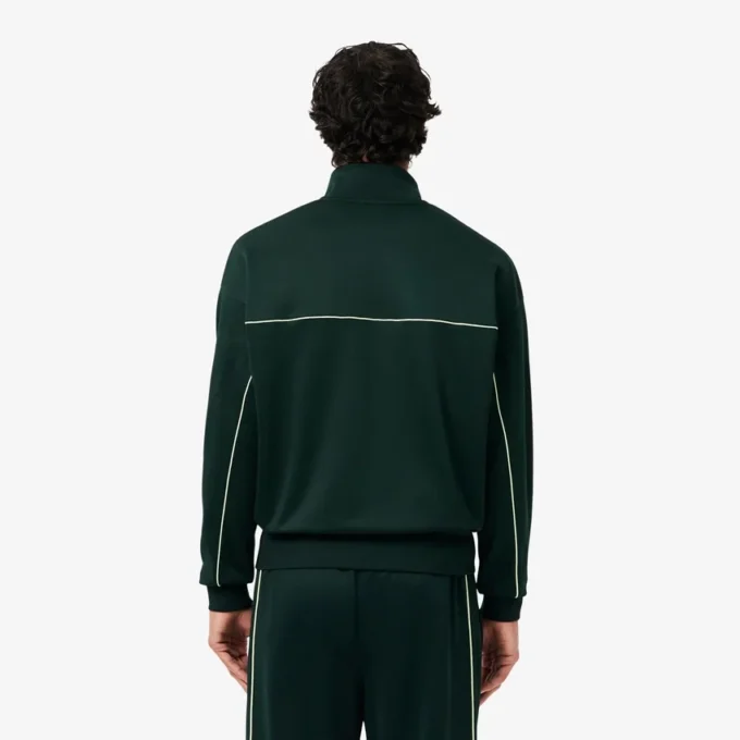 Herren-Fleece-Sweatshirt mit Reißverschluss und Satin-Effekt