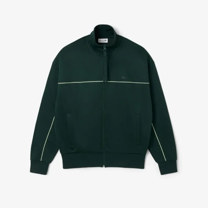 Herren-Fleece-Sweatshirt mit Reißverschluss und Satin-Effekt