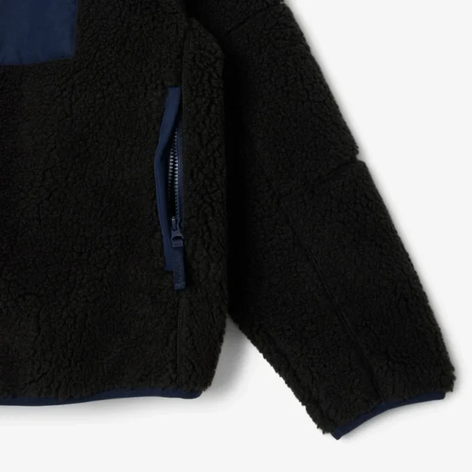 Herren-Fleecejacke mit Farbblock-Design