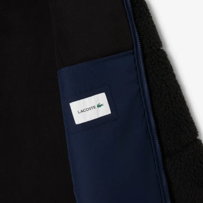 Herren-Fleecejacke mit Farbblock-Design