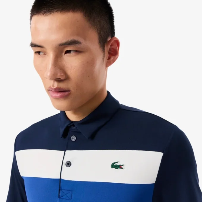 Herren-Golf-Poloshirt in Regular Fit mit Farbblock-Design