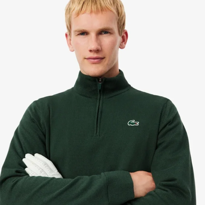 Herren-Golf-Windjacke mit Viertelreißverschluss