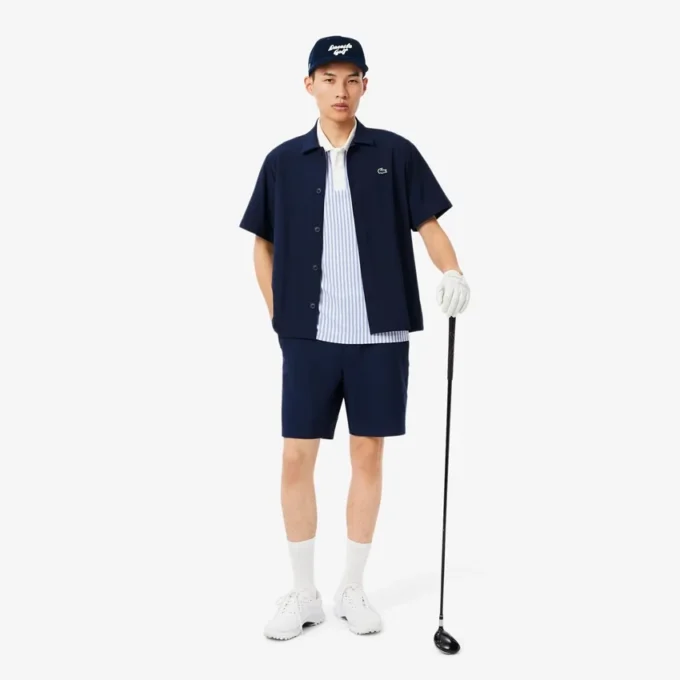 Herren-Golfkappe aus besticktem Cord