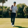 Herren-Golfkappe aus besticktem Cord