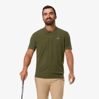 Herren-Golfpullover mit Polokragen und kurzen Ärmeln