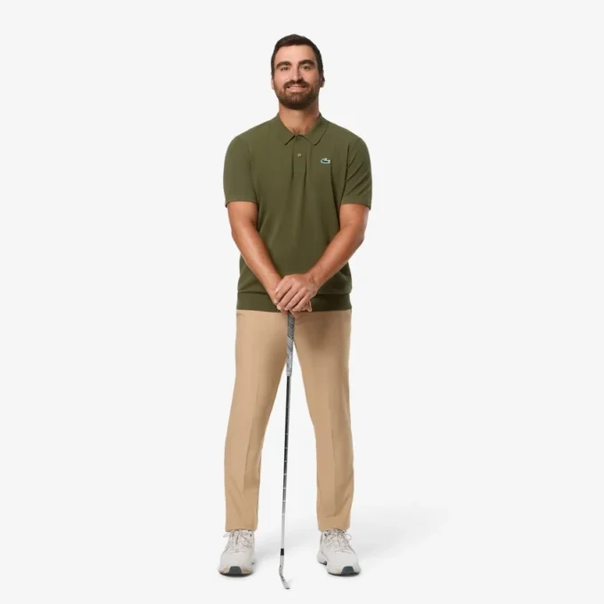 Herren-Golfpullover mit Polokragen und kurzen Ärmeln