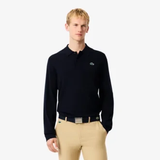 Herren-Golfpullover mit Stretch und Polokragen