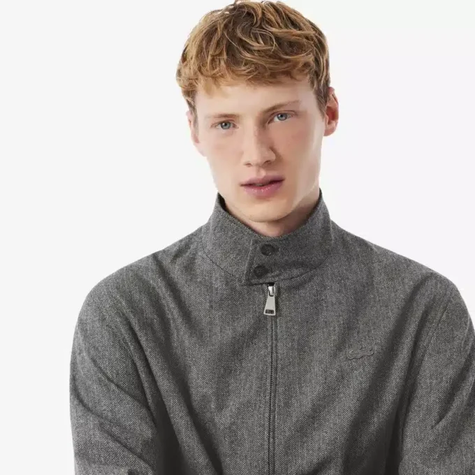 Herren-Harrington-Jacke aus Wolle