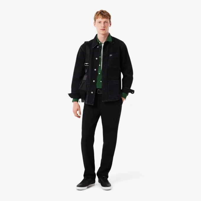 Herren-Hemd aus Baumwollpiqué in Slim Fit