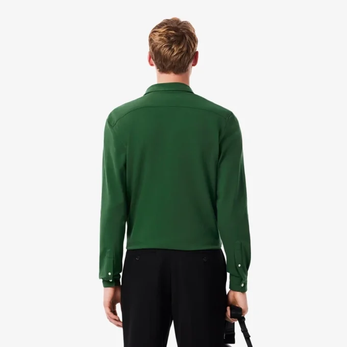 Herren-Hemd aus Baumwollpiqué in Slim Fit