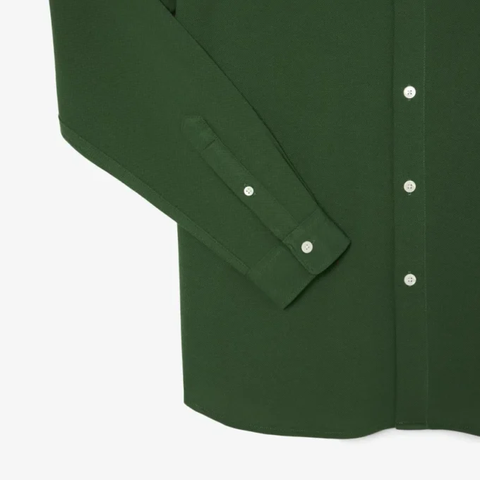Herren-Hemd aus Baumwollpiqué in Slim Fit
