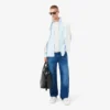Herren-Hemd mit Knopfleiste, schmaler Passform und Streifenmuster