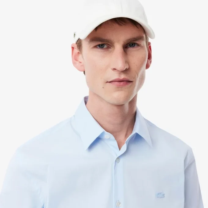 Herren-Hemd mit Knopfleiste, Slim Fit und Stretch