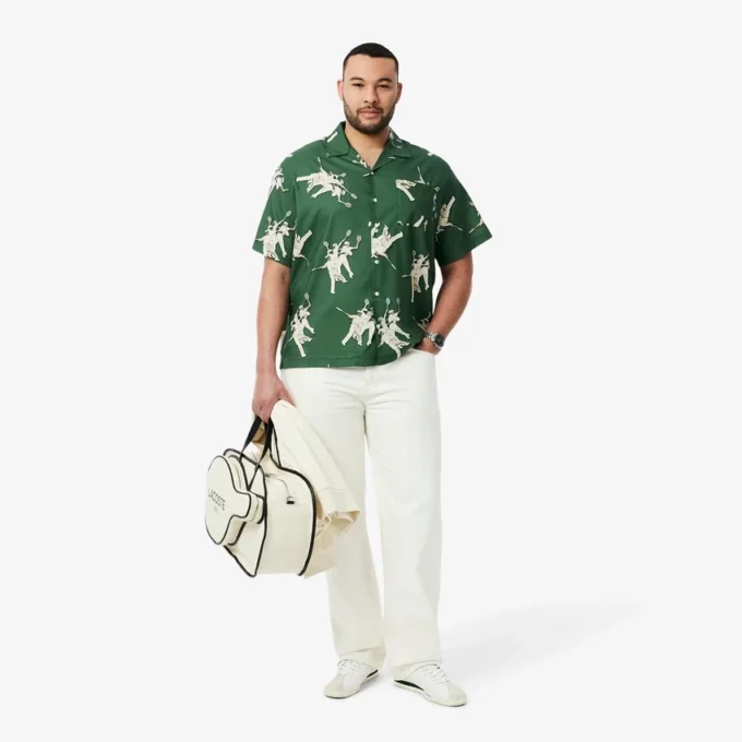 Herren-Hemd mit Rena-Lacoste-Print in Relaxed Fit