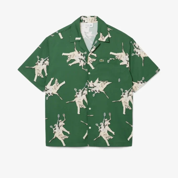 Herren-Hemd mit Rena-Lacoste-Print in Relaxed Fit