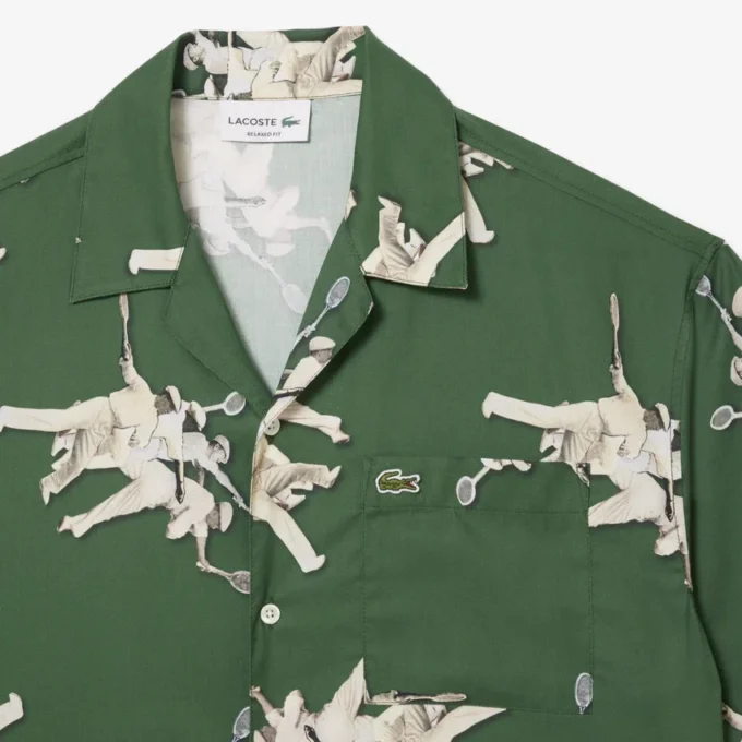 Herren-Hemd mit Rena-Lacoste-Print in Relaxed Fit