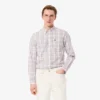 Herren-Hemd mit schmaler Passform aus Stretch-Karostoff