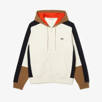 Herren-Hoodie mit Reißverschluss und Farbblock-Design