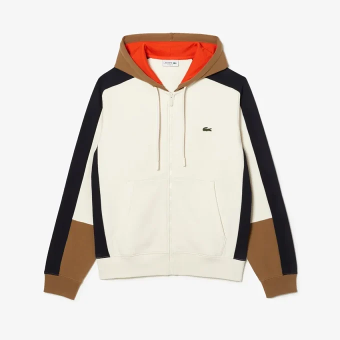Herren-Hoodie mit Reißverschluss und Farbblock-Design
