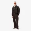 Herren-Hose aus Piqué mit Falten in lockerer Passform
