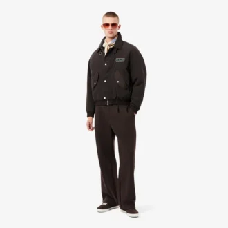 Herren-Hose aus Piqué mit Falten in lockerer Passform