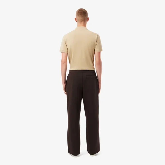 Herren-Hose aus Piqué mit Falten in lockerer Passform
