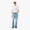 Herren-Jeans aus Denim mit 5 Taschen und lockerer Passform