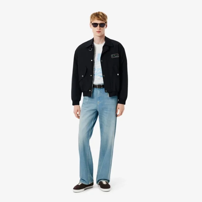 Herren-Jeans aus Denim mit 5 Taschen und lockerer Passform