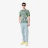 Herren-Jeans aus Denim mit geradem Schnitt und Print-Motiv