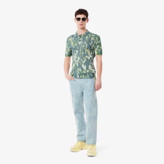 Herren-Jeans aus Denim mit geradem Schnitt und Print-Motiv