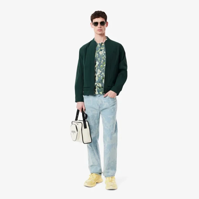 Herren-Jeans aus Denim mit geradem Schnitt und Print-Motiv