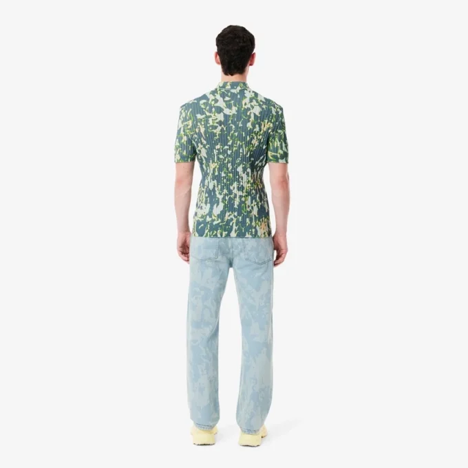Herren-Jeans aus Denim mit geradem Schnitt und Print-Motiv