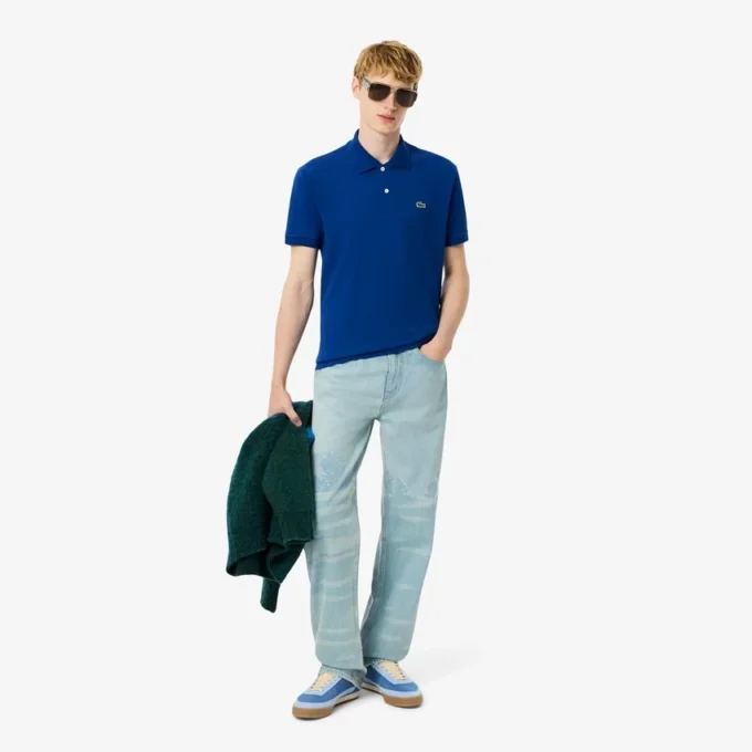 Herren-Jeans mit geradem Schnitt und Landschaftsmotiv