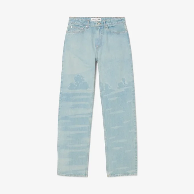Herren-Jeans mit geradem Schnitt und Landschaftsmotiv
