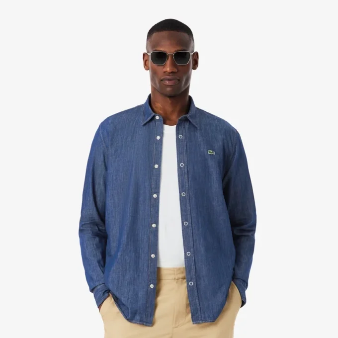 Herren-Jeanshemd in Regular Fit