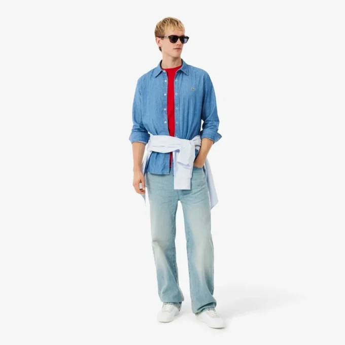 Herren-Jeanshemd in Regular Fit