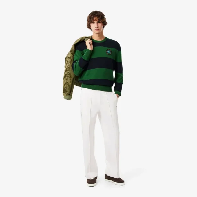Herren-Jogginghose aus plissiertem Twill