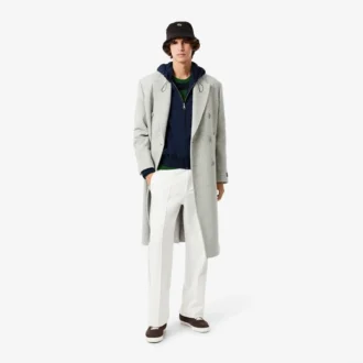 Herren-Kapuzenjacke aus Woll-Blend-Flanell
