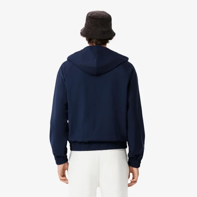 Herren-Kapuzenjacke aus Woll-Blend-Flanell
