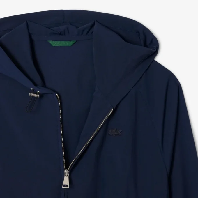 Herren-Kapuzenjacke aus Woll-Blend-Flanell