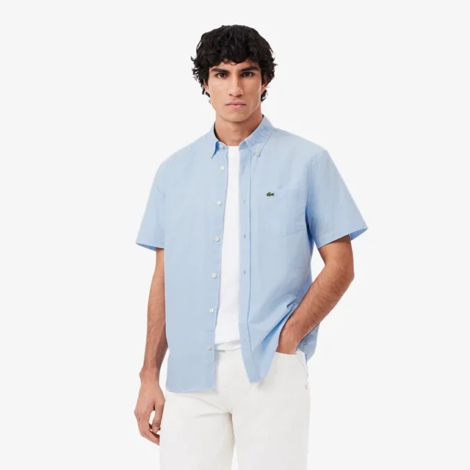 Herren-Kurzarmhemd mit Vichy-Karomuster in Regular Fit