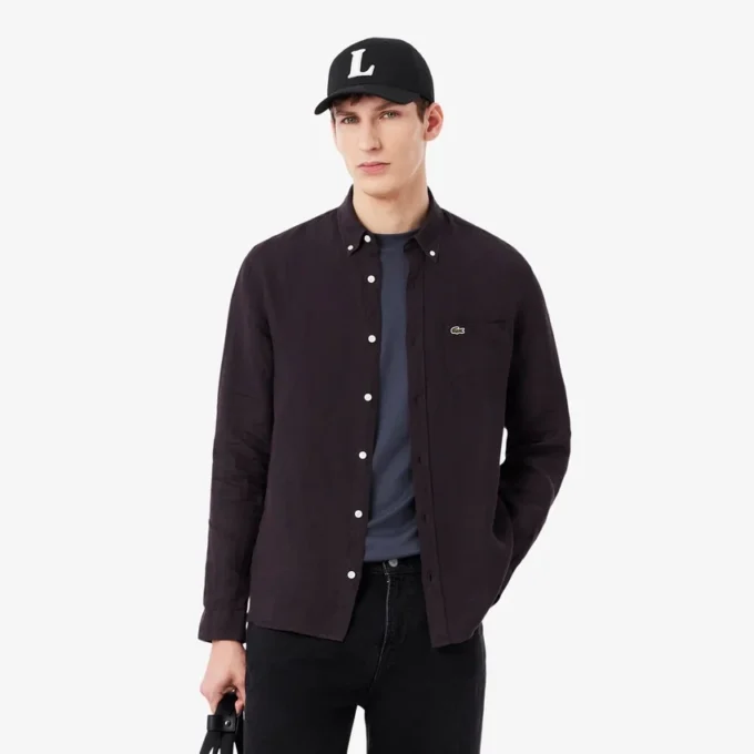 Herren-Leinenhemd in Regular Fit