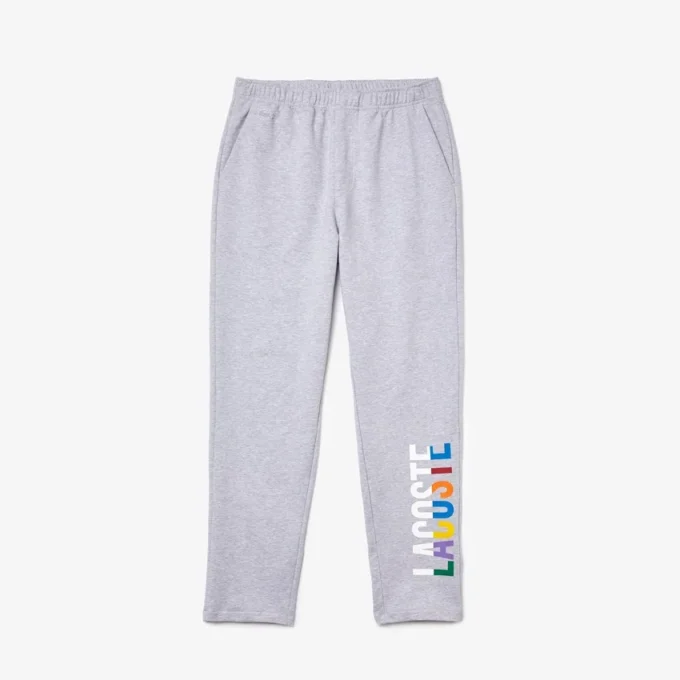 Herren-Lounge-Hose aus Baumwollfleece mit Markenlogo